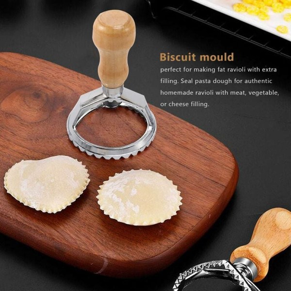 Italiensk Ravioli Cutter Sæt Tryk Pasta Køkken Tilbehør Ravioli Maker Form Værktøj Ravioli Stempler Kagehjul 4 Stykker