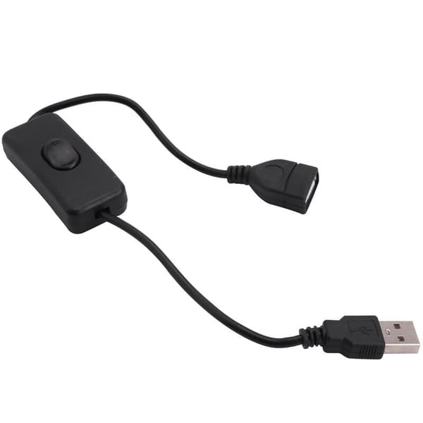 USB-forlængerkabel med tænd/sluk-knap