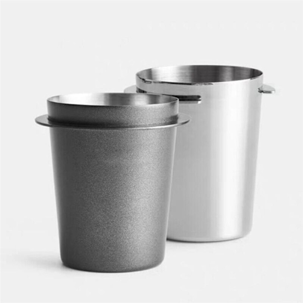 2 st. Mätkopp i rostfritt stål, Kaffesniffkopp, Pulverdoserare (54mm, Silver)
