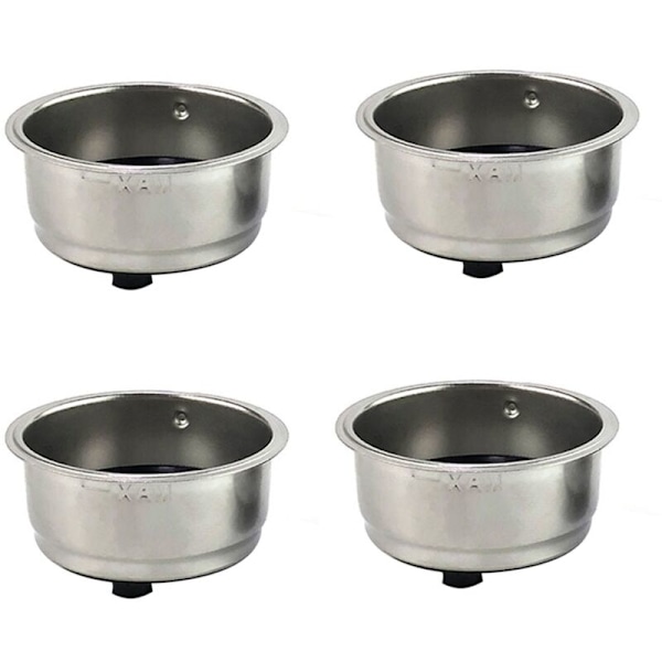 4X Kaffeemaskine Si-Kurv Aftagelig Rustfrit Stål Filtervenlig (Dobbelt Kop)