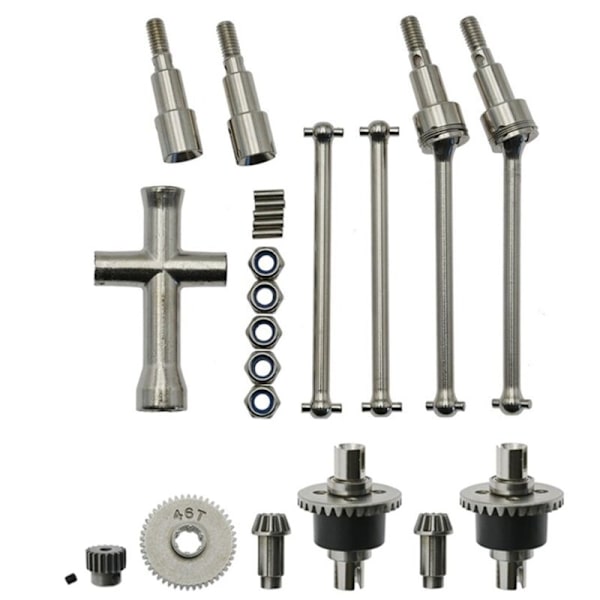 Metall Differensial og Drivakselsett for SCY 16101 16102 16103 16201 Pro 1/16 Børsteløs RC Bil Oppgraderingsdeler