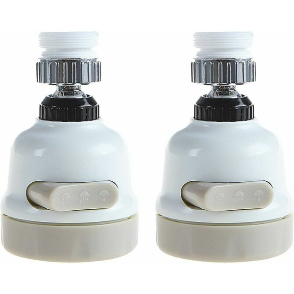 2 Pcs Adjustable Movable Faucet Head 360 Degree Movable Faucet Head Water Saving Anti Splash Adjustable Filter Aerator Diffuser Sprayer