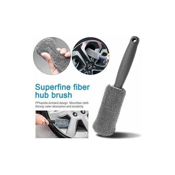 9 deler Profesjonelle verktøy Bilpleie Vedlikehold med Mikrofiber Vask Håndkle Hansker Hjul Rengjøring Svamp for Pute Børst Applikator