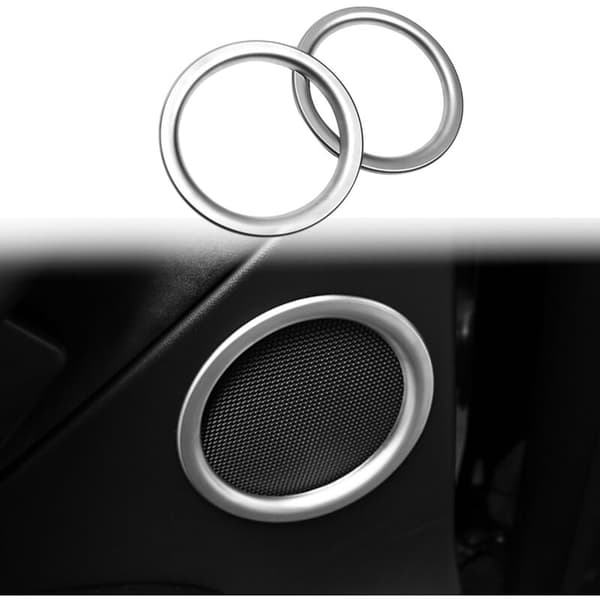 2 stk. sæt til Model Y 2021 krom side dør bag højttaler dekorative dæksel cirkel ring trim