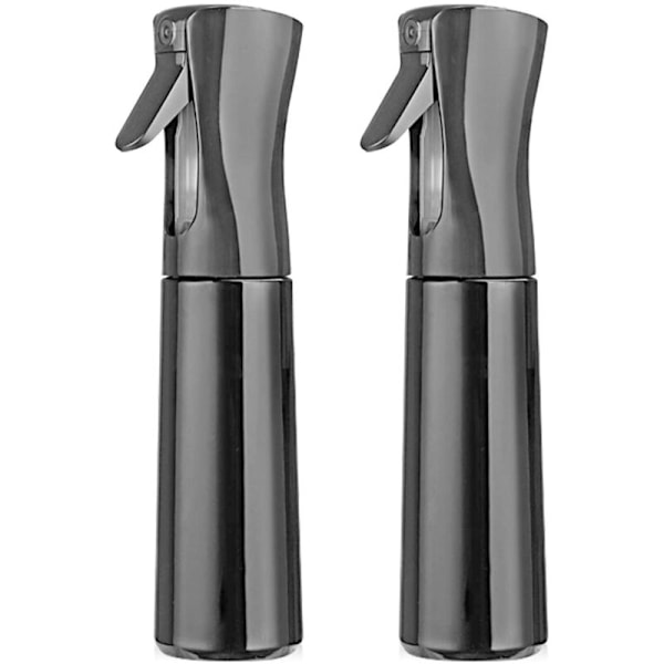 Paket med Tomma Plastsprayflaskor med Trigger Återfyllningsbara 300ml Fin Dimspray för Frisering, Rengöring, Trädgård (Svart+Vit)