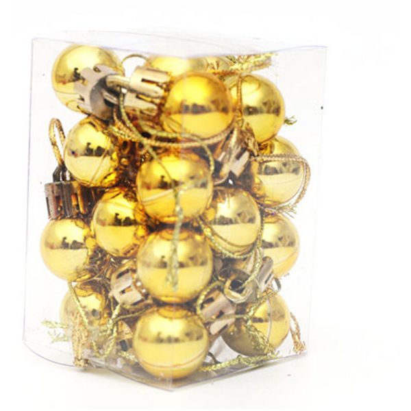 24 kpl Joulukuulat Mini Joulukuulat Koristeet Särkymätön Pallot Juhla Hääpuolueen Koristelu Joulukoristeet, 2 cm
