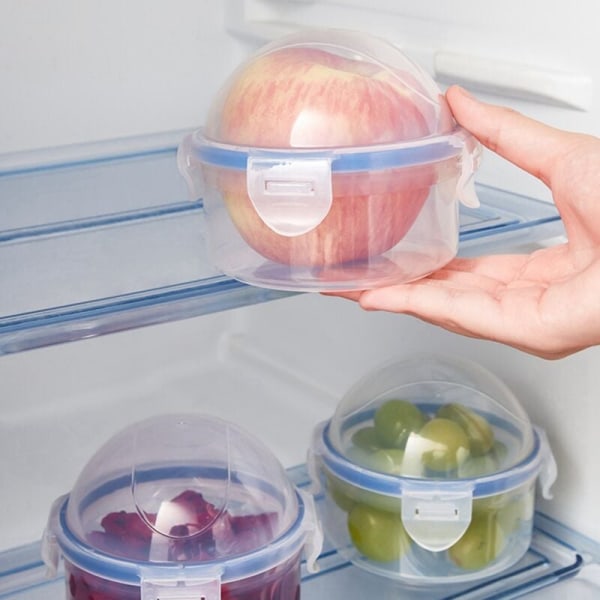 4 st återanvändbara matförvaringslådor för tomater, vitlök, lök, citron, kylskåpslåda, transparent låda för förvaring av grönsaker och frukt