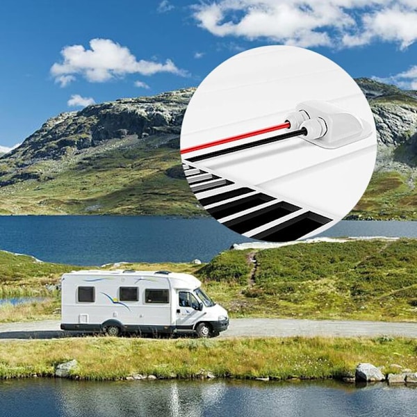 ABS Kabelforbindelsesboks med PV-monteringsbrakettbase, Vanntett Solcelle Dobbeltråds Kabelinngangsboks for Ekstern Strømspinning