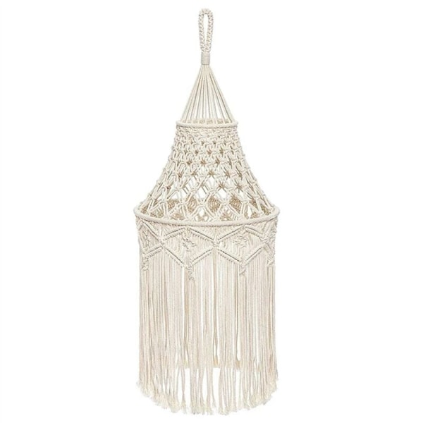Macrame lampskärm hängande pendellampa lock kontor sovrum vardagsrum plantskola sovsal bohemisk inredning