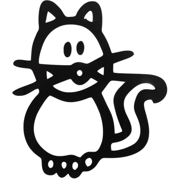 10 stk. Bilsticker Familie Med Kæledyr Bilsticker Lykke Stickers Dekaler Til Vindue (Sort)