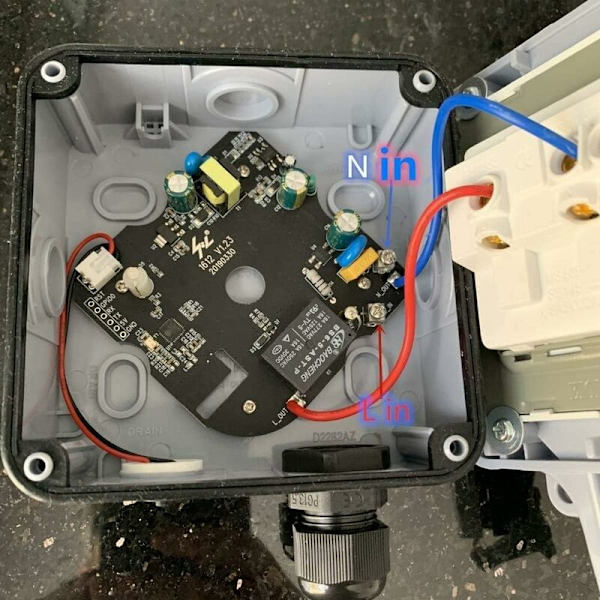WLAN-stikkontakt smart stikkontakt Schuko-stikkontakt vandtæt IP66 vådrumsstikkontakt fjernbetjent 1 gang, Sunny