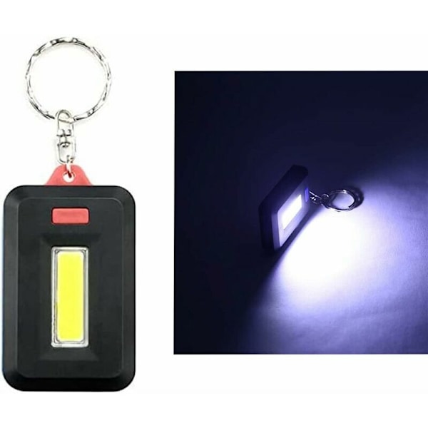 Mini LED Lommelykt Nøkkelring, Mini Nøkkelring Lys Nøkkel Lys med Nøkkelring, COB LED Liten Nøkkelring Lommelykt, Mini Super Lyssterk Nøkkelring LED Lommelykt, Bærbar