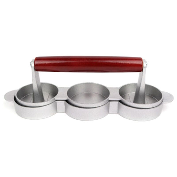 Mini Hamburgerpresser Non-Stick 3 Slot Små Patty Press Triple Bøf Maker Form Maskine Kød Køkken