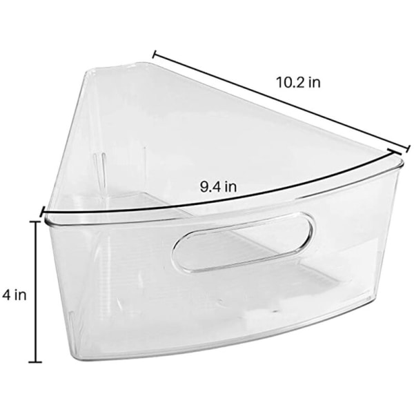 Muoviset laiskat säilytyslaatikot keittiön kaappeihin kahvalla - 3 keskikokoista pakkausta - läpinäkyvä