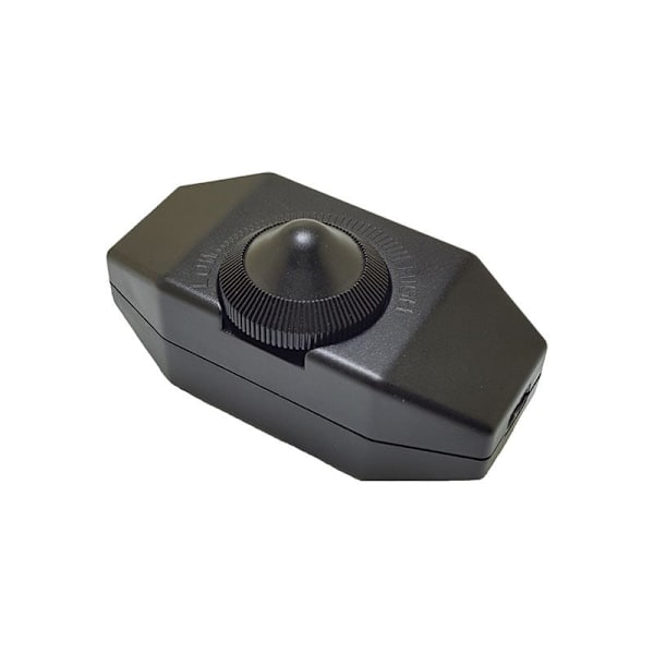 1A 220Vac Design Dimmbar LED-Dimmer (Rotasjonsdimmer) LED-Dimmbar, På/Av, 110-220V, In-Line Bryter, Svart
