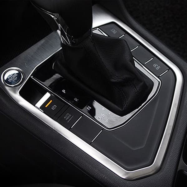 Bilens indre centerkonsol gear skift panel rustfrit stål ramme trim til- L 2017-2021 B