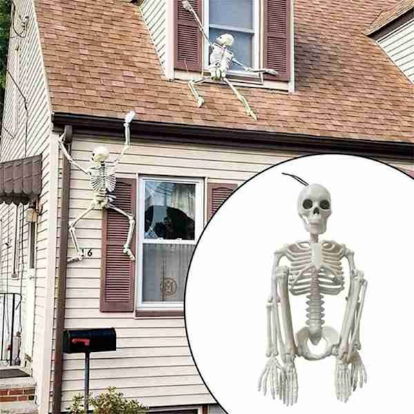 5 kpl Halloween-luuranko koristeita, 40 cm kokoinen liikuteltava nivelletty luuranko Halloweeniin, kummitustalon koristeet