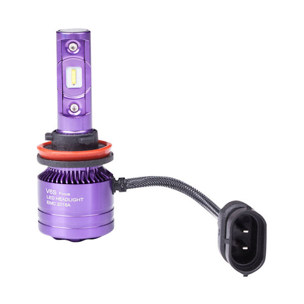 2 kpl/sarjaa V6S H8 H9 H11 -ajovalot/ 6000k ajovalopolttimo sumuvalon muunnossarja LED