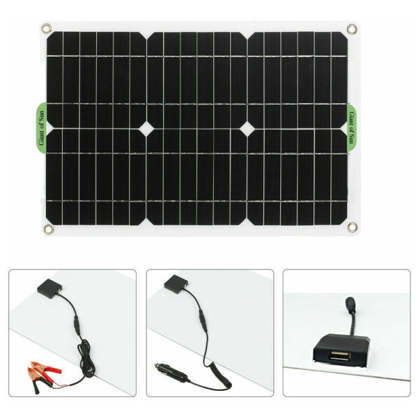 180W solcellepanelsett 12V batterilader med 50A regulator for RV bobil