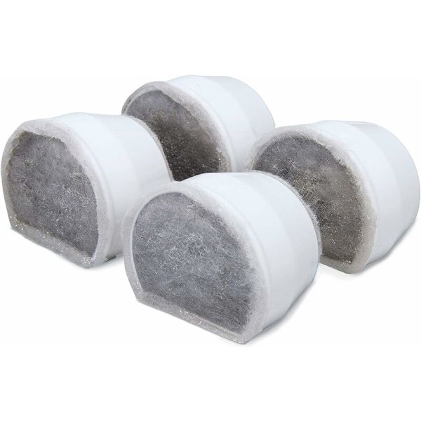 Reservekullfilter for Keramisk Dyrevannkilde a, 7,5 – 3,7 – 1,8 Liter, Stream/Seaside, Naturlig og Sikkert Materiale, Pakke med 8