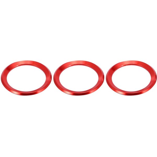 3 stk. rattdekselklistremer, rattmidtringdekorasjon for 3-serie X1 X3 X4 X5 E60 E36 E39 E46 E30 E90 (rød)
