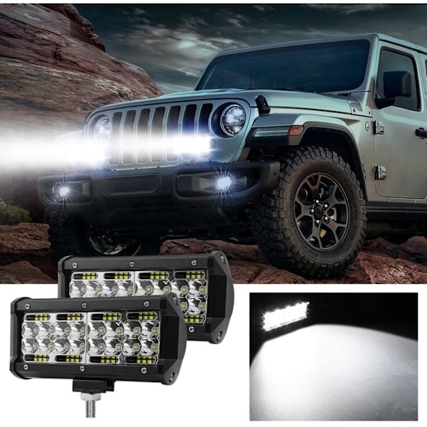 7 tommer 42W LED-bar Offroad 9-30V lys bil arbejdslys til lastbiler traktor SUV ATV Niva auto tilbehør