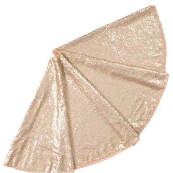 Paljett-trädskjort, 48 tum Julgranskjort, Broderad och Paljett-prydd Juldekoration