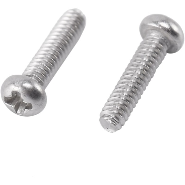 M2 x 8mm pultti ja Phillips-ristipääruuvi 304 ruostumattomasta teräksestä 60 kpl