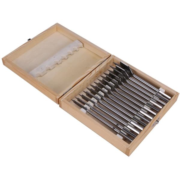 13 stk Flat Spade Metall Bor Bits Kit Shank Tømmerbearbeiding Verktøy Tilbehør