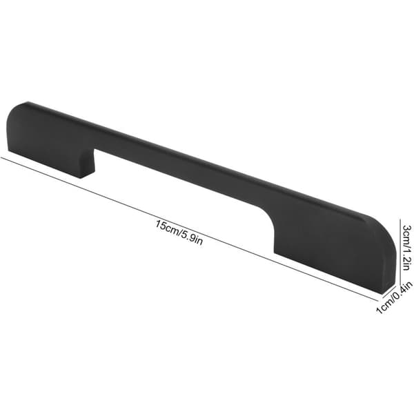4 stk. Aluminiumsgreb til skab, hardware til skab, tilbehør til skab, huldiameter 128, sort