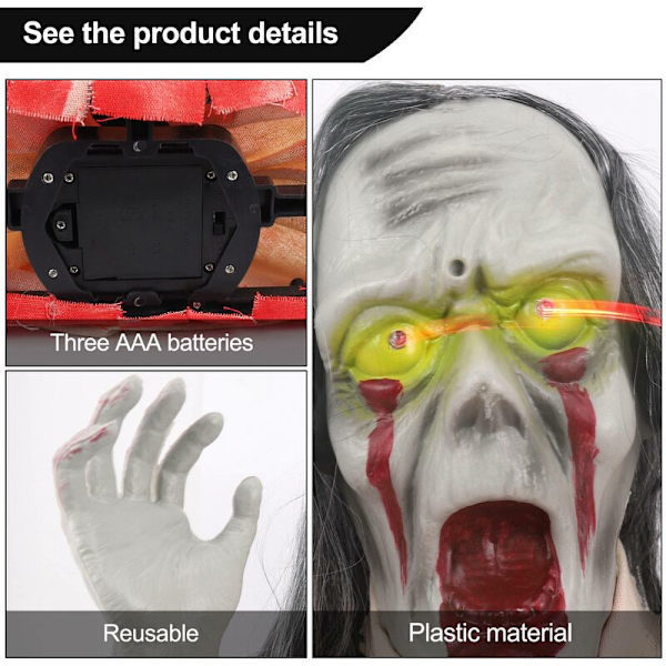 Halloween-ripustushaamu Haukku Horror Halloween-koristeet Terror Pelottavat rekvisiitat Teemajuhlat Deko A