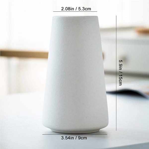 Keraaminen maljakko - Minimalistinen tyylinen maljakko modernille pöydälle, hyllylle, kodinsisustukseen, sopii takkaan, makuuhuoneeseen, keittiöön, olohuoneeseen, keskipisteeseen