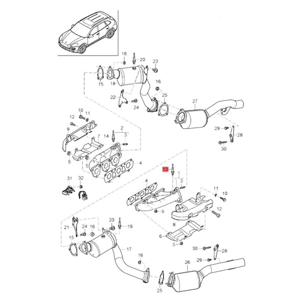 06E906262N Bredbandslambdasond LSU4.9 för 3.0 2011-2018 95860613310 4L0906262G