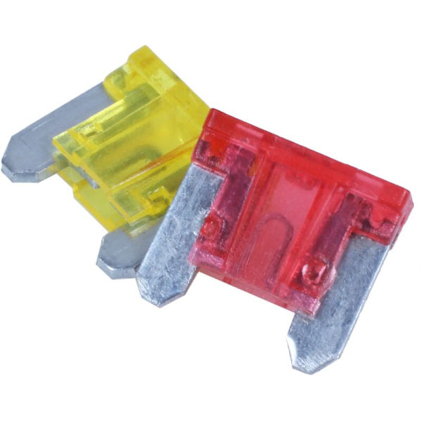 50 stk. Slim Low Profile Mini Blade Sikring ATT Bil Lastbil RV 10/15/20/25/30AMP Sæt