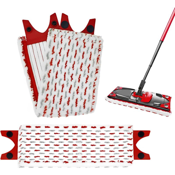 Rubberskin 2-pack Ersättnings Mikrofibertrasor för Vileda EasyWring Ultramax/ 1-2 Spray Mikrofibertrasor för Alla Golvtyper