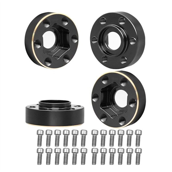 4 stk messingvekter 6mm sekskant hjul utvidet navadapter for 1/10 RC Crawler 1.9 2.2 tommers hjul felg Axial SCX10 TRX4