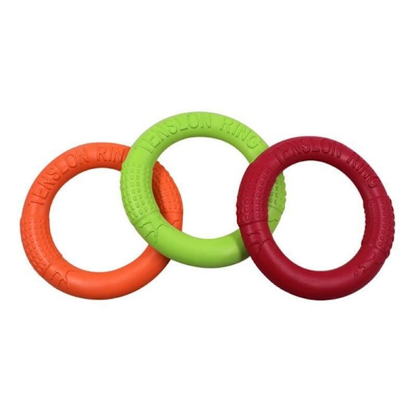 Hundetræningsring til udendørs fitnesscenter, flydende snorværktøj og interaktivt frisbeespilværktøj, Eva flydende træningsring (orange)