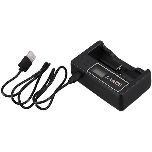 Intelligent enkelladdare LCD-display batteriladdare för -jonbatteri 26650/22650/18650/18490/18350/17670
