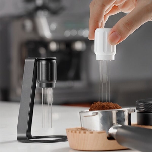 WDT-verktøy Magnetisk kafferører Dispenseverktøy Stoffpulverrører Kaffeomrøringsverktøy med stativ-A