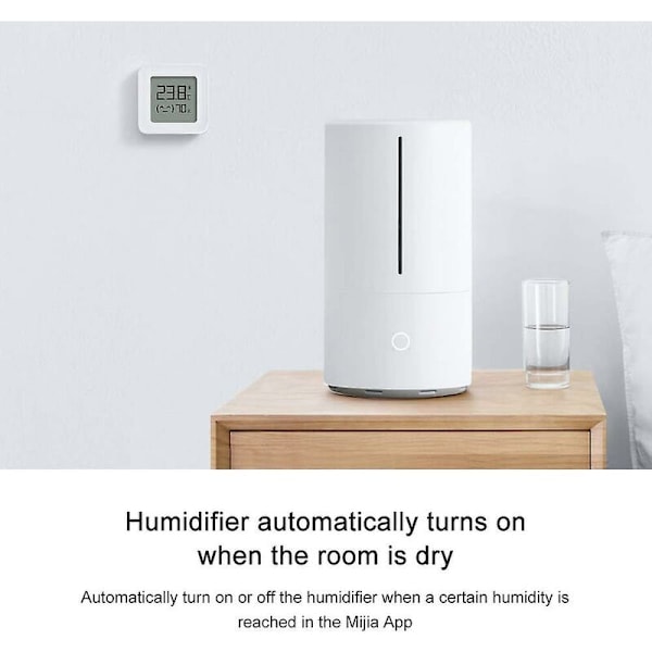 Til Xiaomi Mi Hygrometer Digitalt Termometer Professionelt Bluetooth Termometer Hjem Indendørs Luftfugtighed og Temperaturmåler til Rum Måling, 2stk