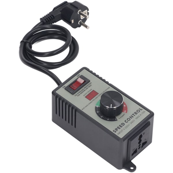 AC Motor Hastighetsregulator, Elektrisk Vifte Variabel Hastighetsregulator, med 10A Universal Sokkel, EU-Plugg, AC220 til 240V 4000W