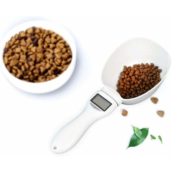 Madkasser 800G / 0.1G Pet Food Vand Måleske Spand med LED Display Køkkenvægt Ske Bærbar Aftagelig Fodertilbehør