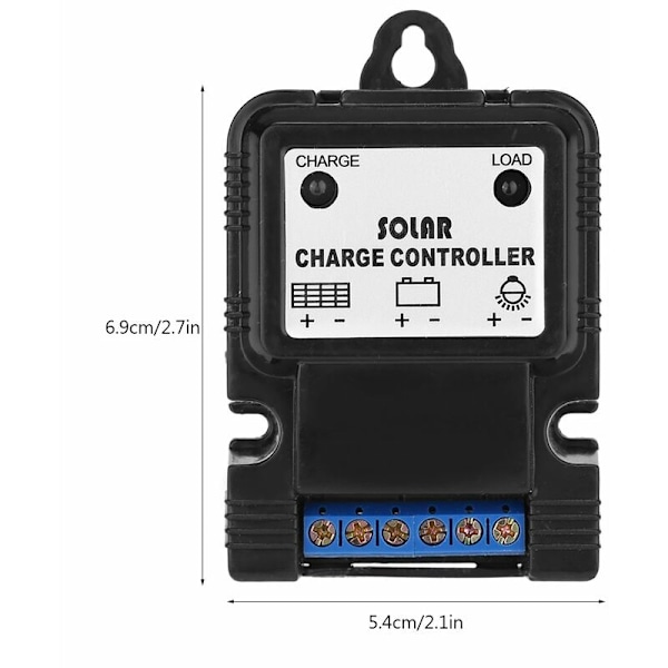 PWM 6V/12V 3A Solcellsladdningsregulator Plast Solcellsregulator Bärbar Solpanelregulator Energistyrningsregulator med LED-indikator Ny Pro