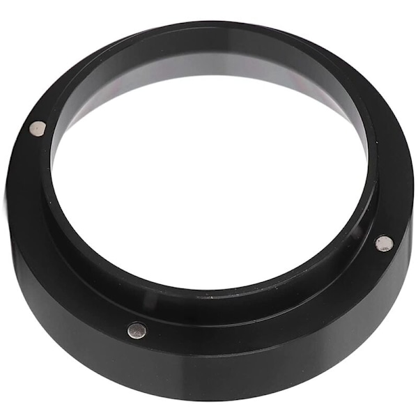 51mm Espresso Doseringstratt, Magnetisk Ring Kaffemaskin Tillbehör Bryggning Kaffe Tampningspulververktyg (Svart)