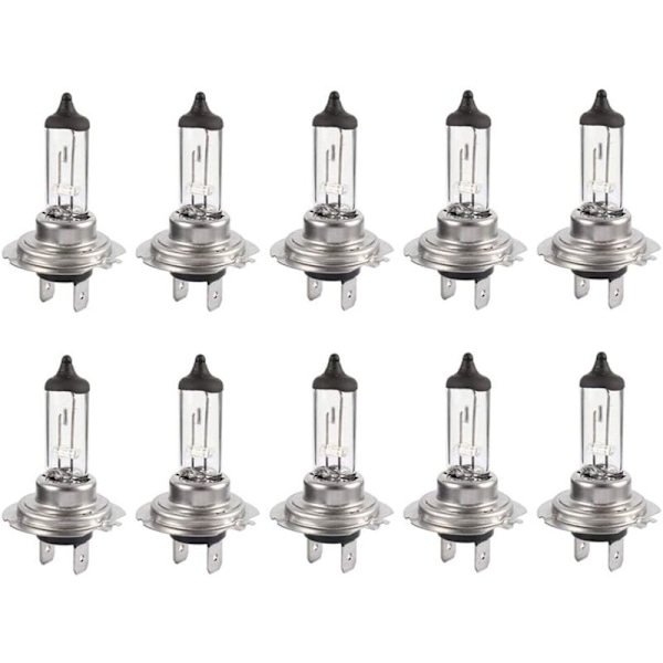 10 st Led Halogenlampa 12V H7 55W, Hållbar Varmvit Lampa Hög/Låg Stråle för Bil