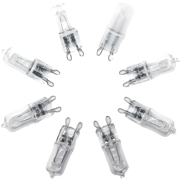 10 Pak Halogen G9 230V 20W Klar Udskiftningsvinkel Pære Varmt Hvid 2700K