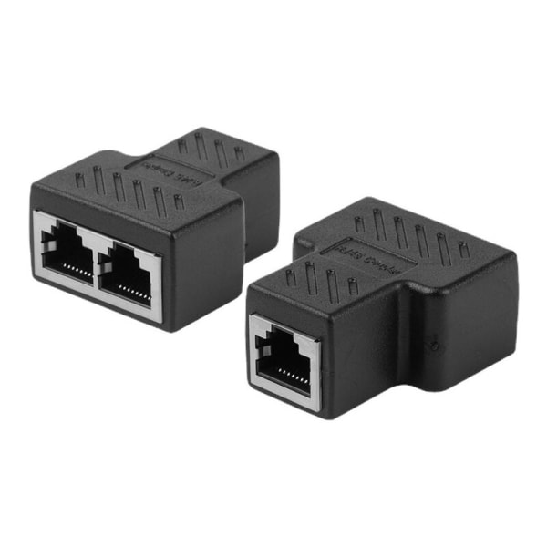 Kabler og tilbehør Ny RJ45 Splitter Adapter, Ethernet Splitter Kabel, Network RJ45 Ethernet Connector Extension Cable Sharing Kit (RJ45 Adapter)