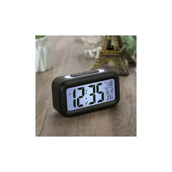 Multifunktionell digital väckarklocka LED smart ljusklocka temperatur evighetskalender