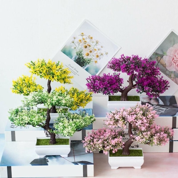 Keinotekoinen Bonsai-puu Ruukussa Tekokasvi Ruukutetut Kukat Tekobonsai Makuuhuoneen Pöydälle Hotellin Puutarhan Sisustukseen E