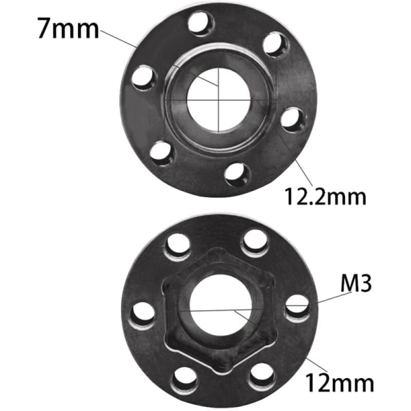 4 stk messingvekter 12 mm sekskant hjulnav utvidelse adapter for 1/10 RC Crawler 1.9 2.2 tommers hjul felg Axial SCX10 TRX4